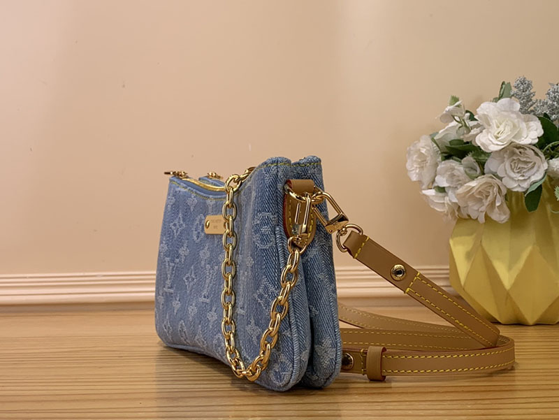 ルイヴィトン アウトレット 店舗 LOUIS VUITTON ポシェット リヴ M83532 モノグラムデニム レディースショルダーバッグ スカイブルー - 画像 (9)
