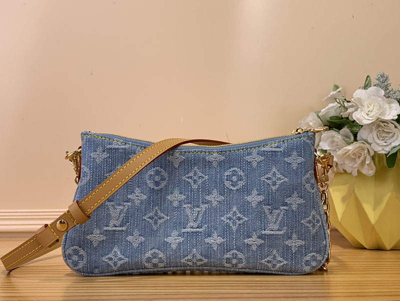 ルイヴィトン アウトレット 店舗 LOUIS VUITTON ポシェット リヴ M83532 モノグラムデニム レディースショルダーバッグ スカイブルー - 画像 (8)