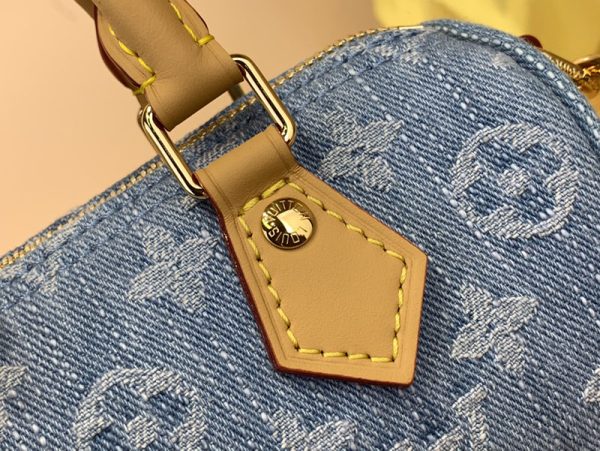ルイヴィトン アウトレット 店舗 LOUIS VUITTON ナノ・スピーディ　モノグラム・デニム　スカイブルー M11212 - 画像 (4)