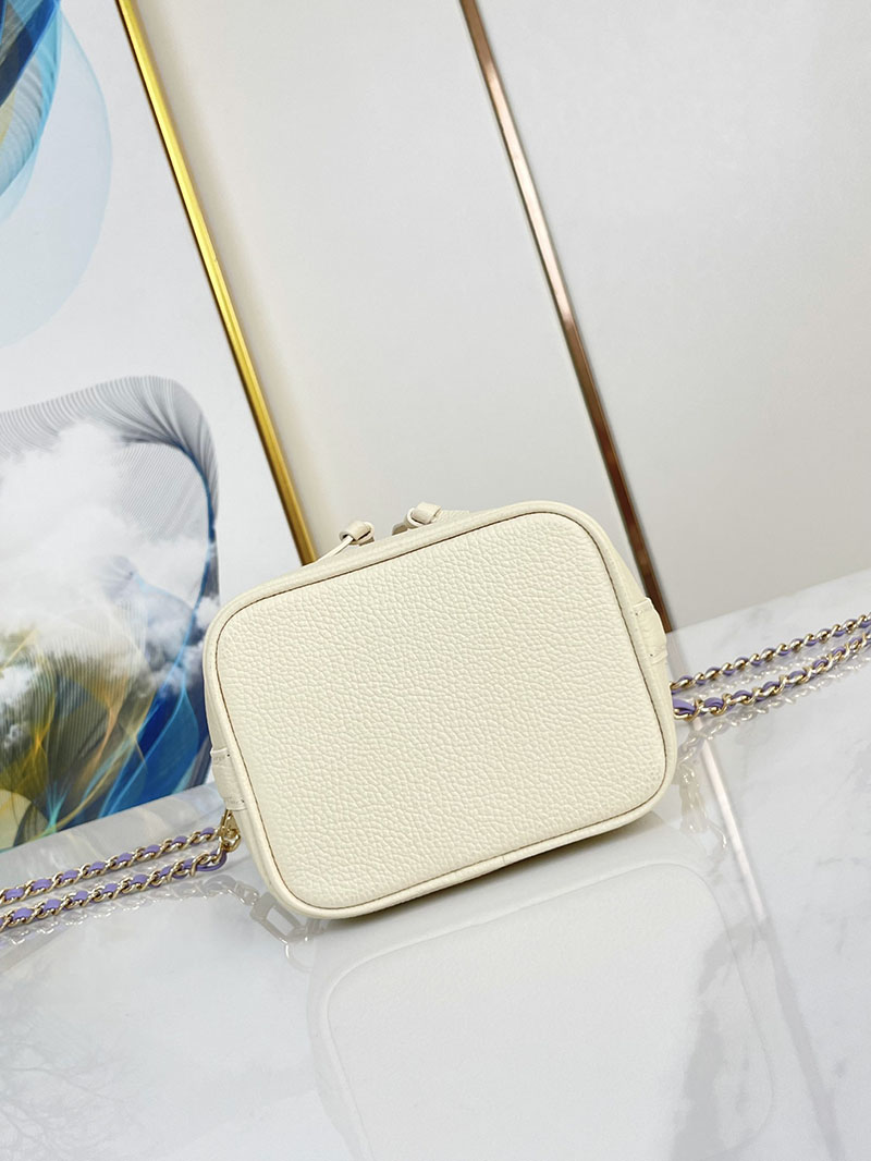 ルイヴィトン アウトレット 店舗 LOUIS VUITTON ナノ・ノエ バイカラーモノグラムアンプラント M82933 ホワイト/ライラック - 画像 (7)