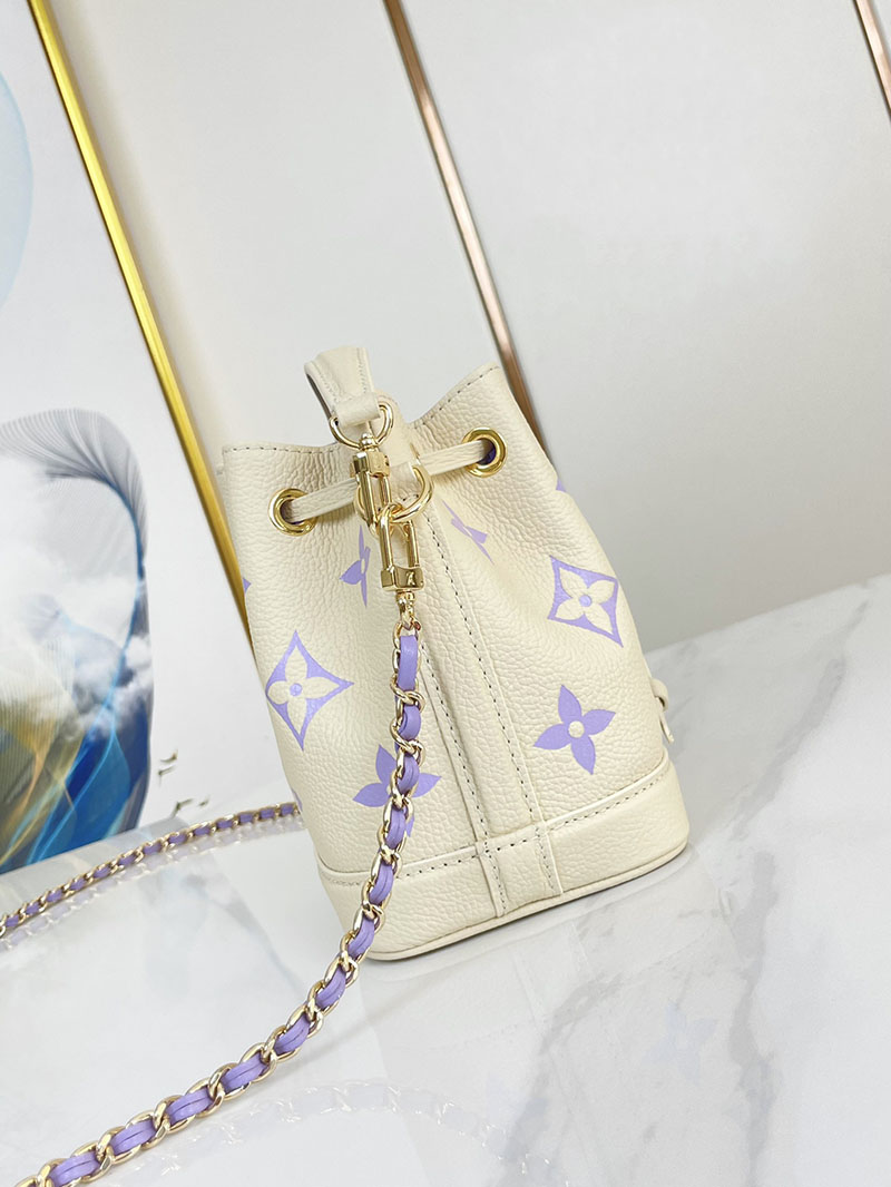 ルイヴィトン アウトレット 店舗 LOUIS VUITTON ナノ・ノエ バイカラーモノグラムアンプラント M82933 ホワイト/ライラック - 画像 (6)