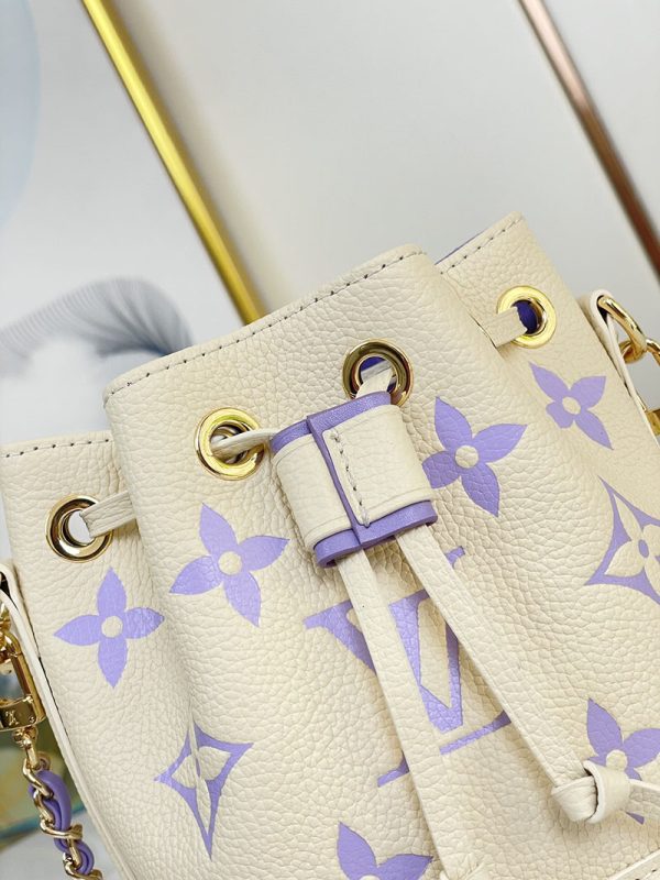 ルイヴィトン アウトレット 店舗 LOUIS VUITTON ナノ・ノエ　バイカラーモノグラムアンプラント M82933 ホワイト/ライラック - 画像 (5)