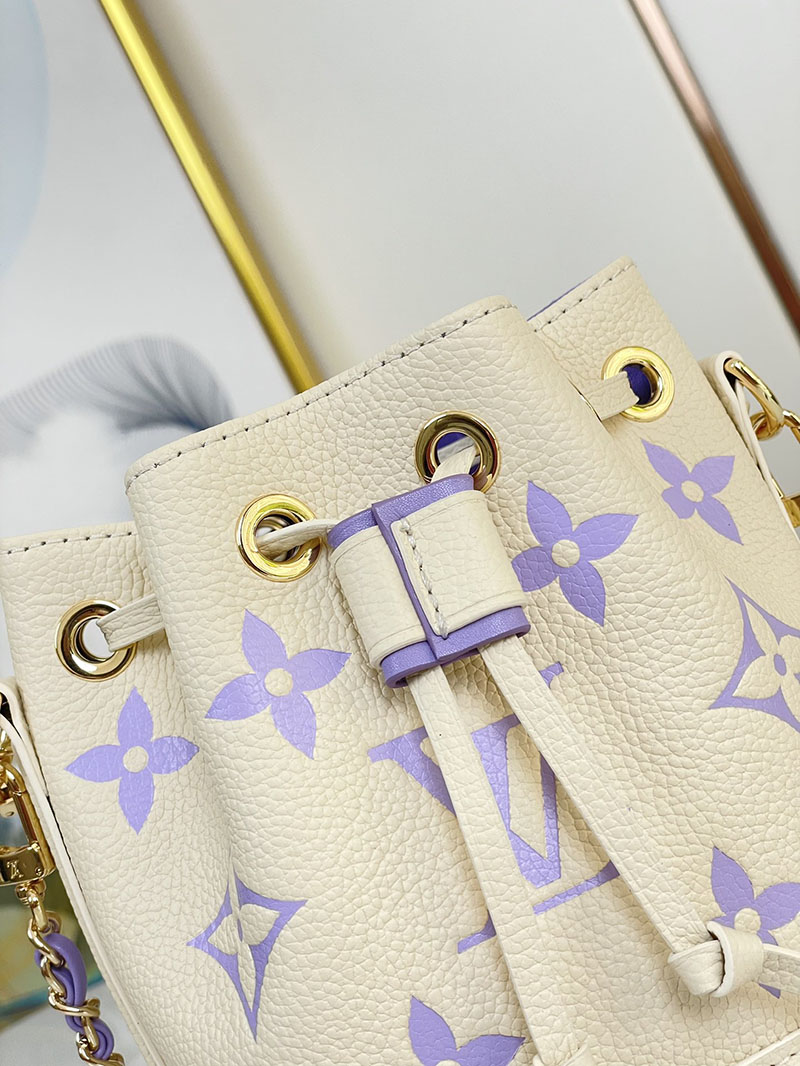 ルイヴィトン アウトレット 店舗 LOUIS VUITTON ナノ・ノエ バイカラーモノグラムアンプラント M82933 ホワイト/ライラック - 画像 (5)