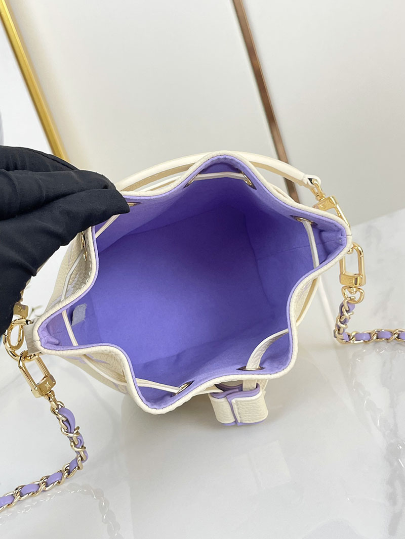 ルイヴィトン アウトレット 店舗 LOUIS VUITTON ナノ・ノエ バイカラーモノグラムアンプラント M82933 ホワイト/ライラック - 画像 (3)