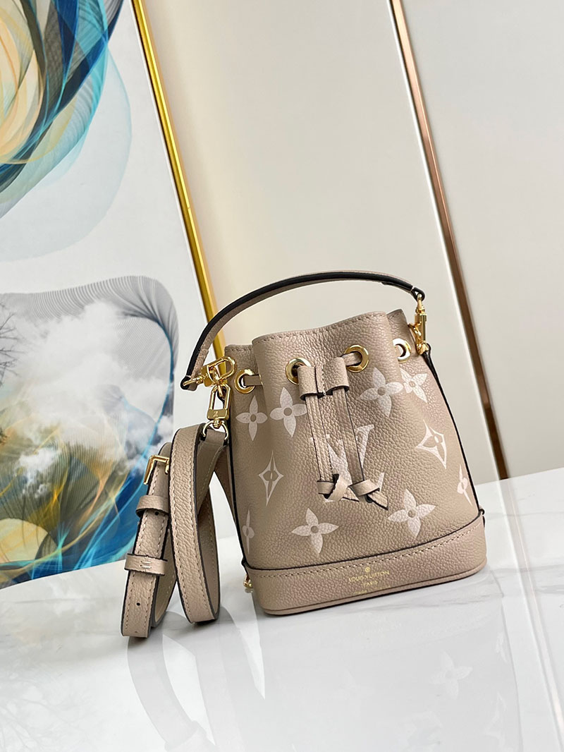 ルイヴィトン アウトレット 店舗 LOUIS VUITTON ナノ・ノエ 2way M46291 トゥルトレールクレーム バイカラーモノグラム・アンプラント - 画像 (9)