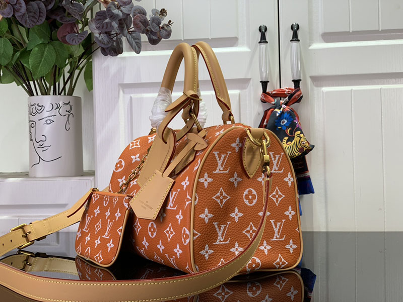 逸品 ルイヴィトン M13912 スピーディ P9 バンドリエール 25 サマーピーチ LOUIS VUITTON ボストンバッグ - 画像 (9)