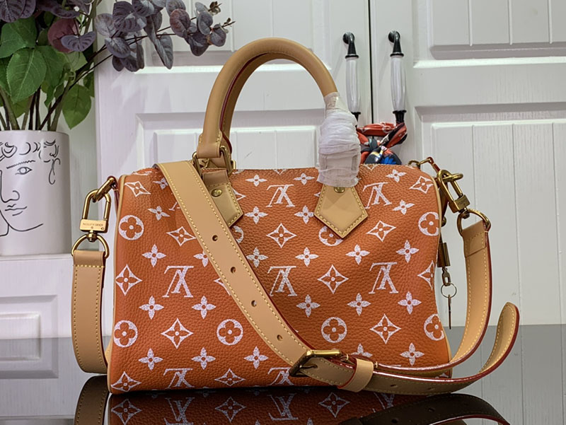 逸品 ルイヴィトン M13912 スピーディ P9 バンドリエール 25 サマーピーチ LOUIS VUITTON ボストンバッグ - 画像 (8)