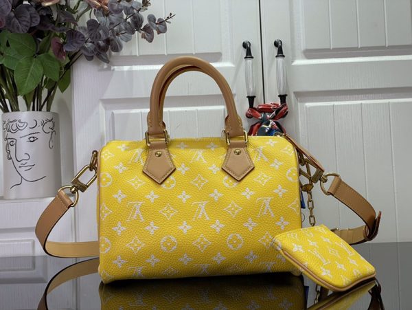 逸品 ルイヴィトン M24426 スピーディ P9 バンドリエール 25 イエロー LOUIS VUITTON ボストンバッグ - 画像 (8)