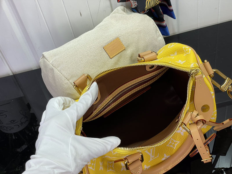 逸品 ルイヴィトン M24426 スピーディ P9 バンドリエール 25 イエロー LOUIS VUITTON ボストンバッグ - 画像 (2)
