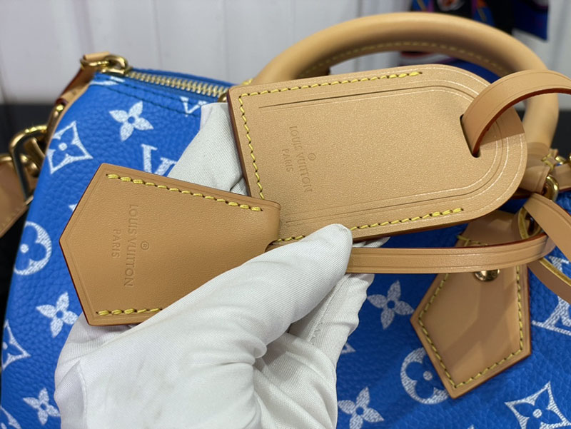 逸品 ルイヴィトン M24424 スピーディ P9 バンドリエール 25 ブルー LOUIS VUITTON ボストンバッグ - 画像 (6)