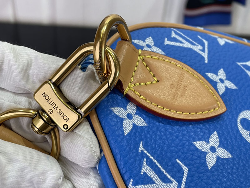 逸品 ルイヴィトン M24424 スピーディ P9 バンドリエール 25 ブルー LOUIS VUITTON ボストンバッグ - 画像 (5)