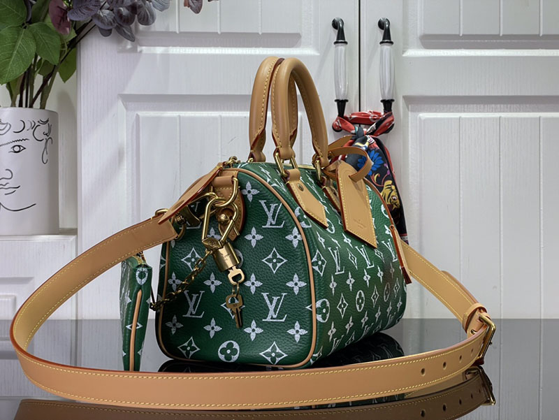 逸品 ルイヴィトン M24423 スピーディ P9 バンドリエール 25 ヴェール LOUIS VUITTON ボストンバッグ - 画像 (9)