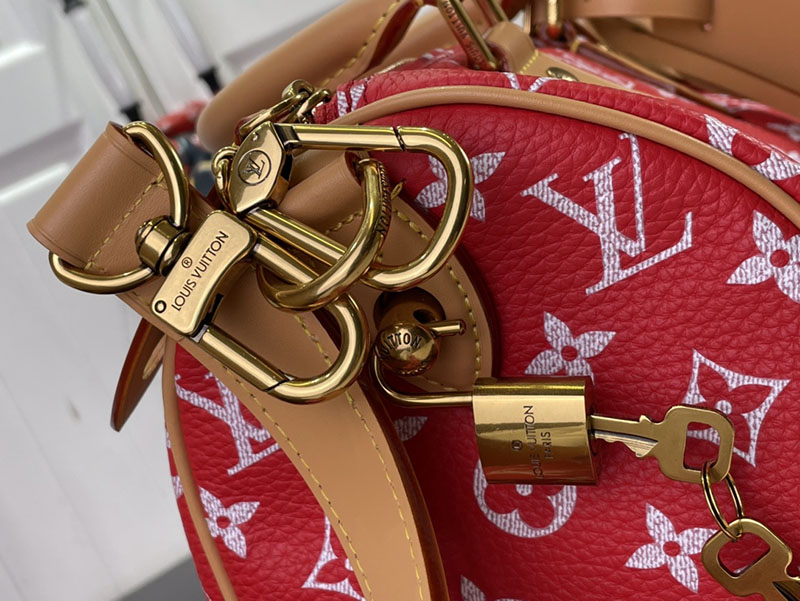 逸品 ルイヴィトン M24425 スピーディ P9 バンドリエール 25 レッド LOUIS VUITTON ボストンバッグ - 画像 (6)