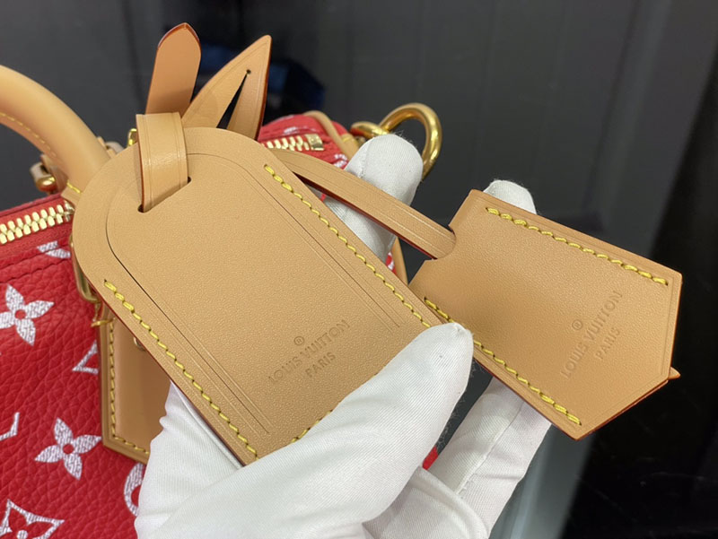 逸品 ルイヴィトン M24425 スピーディ P9 バンドリエール 25 レッド LOUIS VUITTON ボストンバッグ - 画像 (5)