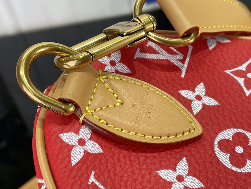 逸品 ルイヴィトン M24425 スピーディ P9 バンドリエール 25 レッド LOUIS VUITTON ボストンバッグ - 画像 (4)