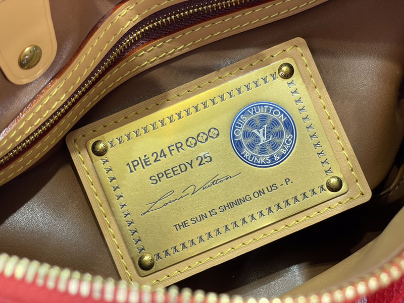 逸品 ルイヴィトン M24425 スピーディ P9 バンドリエール 25 レッド LOUIS VUITTON ボストンバッグ - 画像 (3)