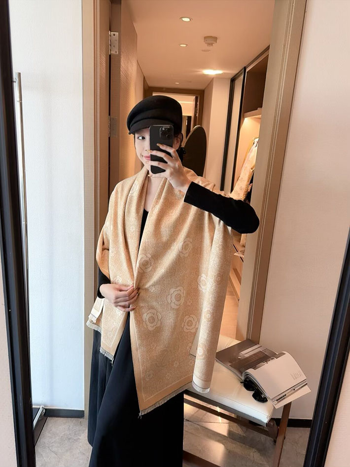 最高級シャネルスーパーコピー CHANEL マフラー レディース 大判 ストール フリンジ ココマーク CCマーク cc25103010 シャネル マフラー レディース - 画像 (9)