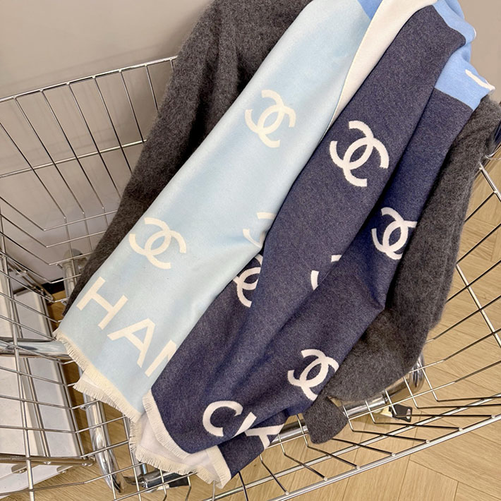 最高級シャネルスーパーコピー CHANEL カシミヤ ウールブレンド 大判 ストール フリンジ ココマーク CCマーク cc25103012 マフラーシャネルレディース - 画像 (8)