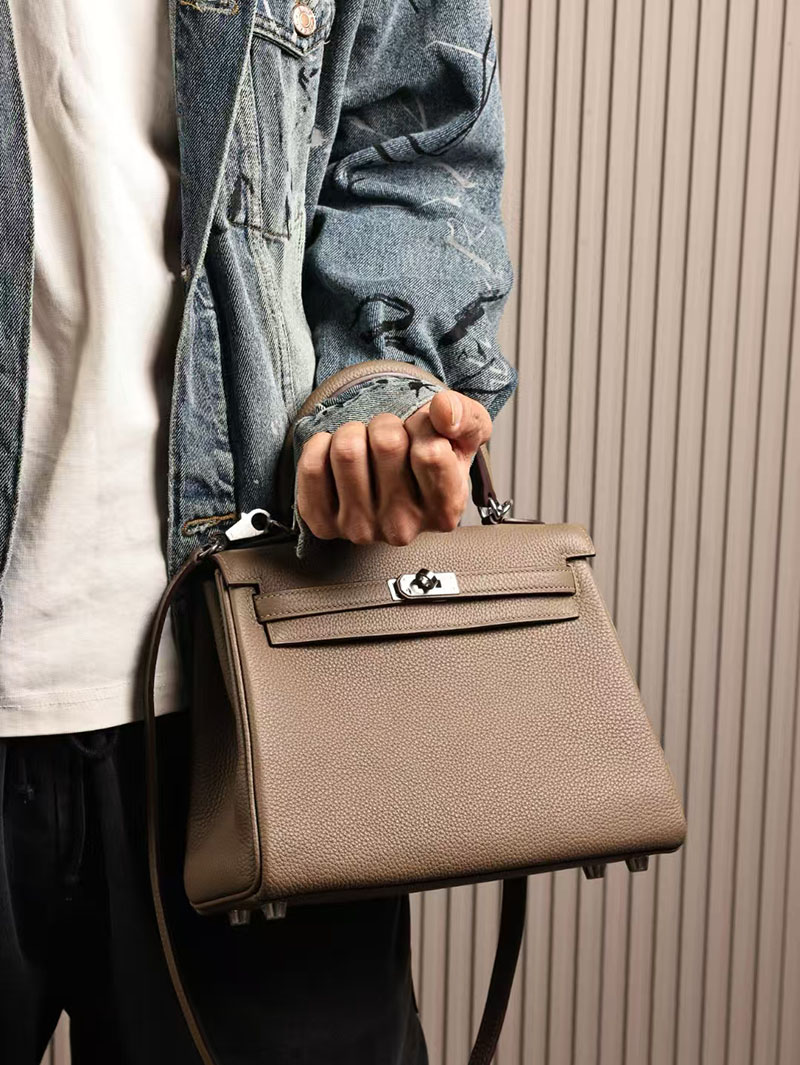 エルメスコピー HERMES ケリー25 内縫い エトゥープ トゴ シルバー金具 2524012 ケリー25 エトゥープ - 画像 (4)