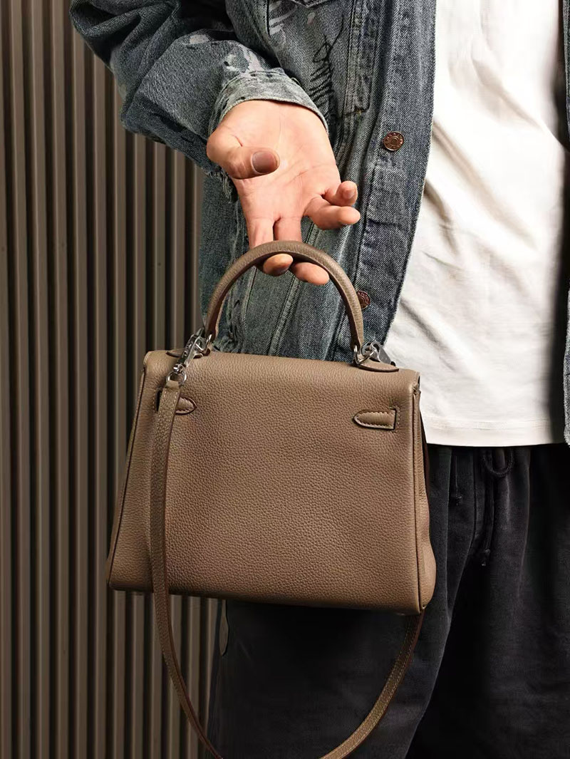 エルメスコピー HERMES ケリー25 内縫い エトゥープ トゴ シルバー金具 2524012 ケリー25 エトゥープ - 画像 (3)