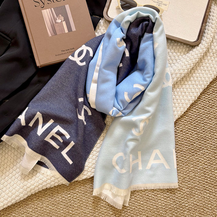 最高級シャネルスーパーコピー CHANEL カシミヤ ウールブレンド 大判 ストール フリンジ ココマーク CCマーク cc25103012 マフラーシャネルレディース - 画像 (5)