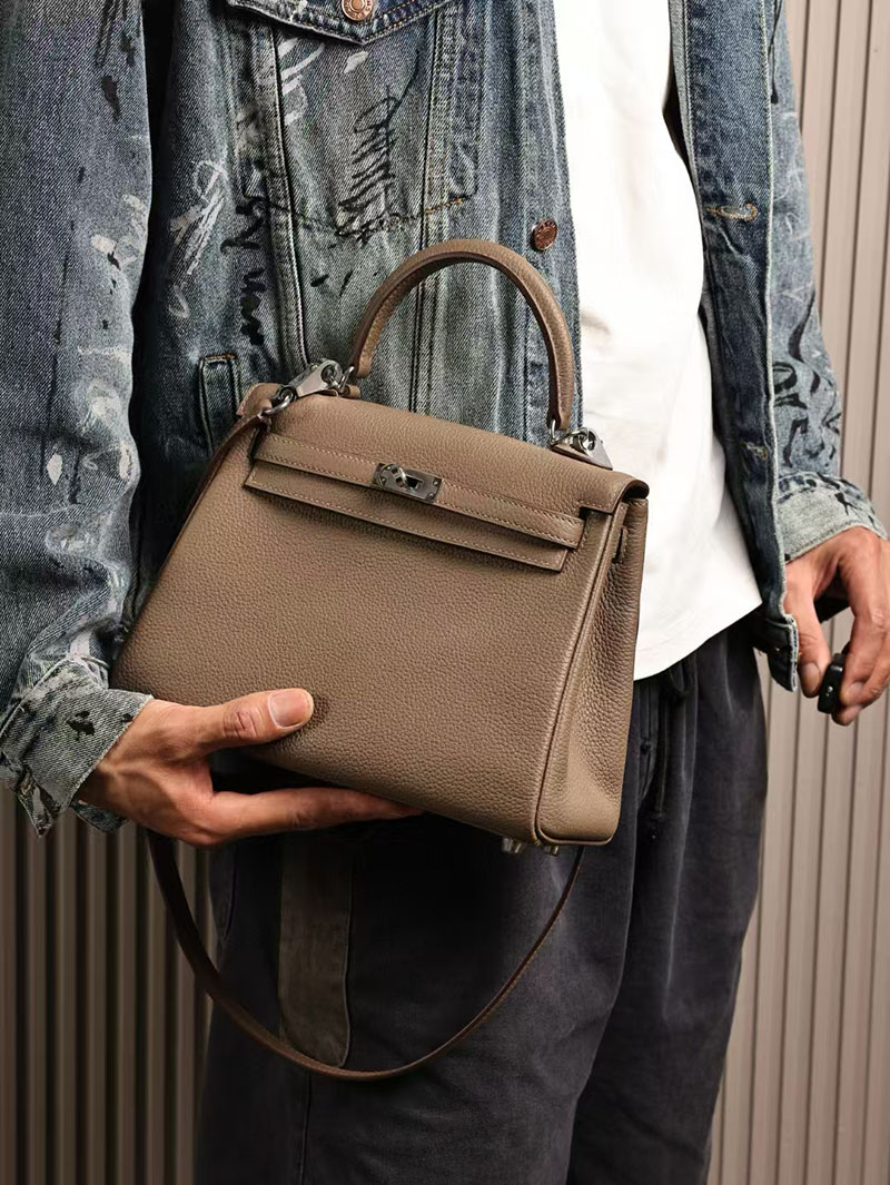 エルメスコピー HERMES ケリー25 内縫い エトゥープ トゴ シルバー金具 2524012 ケリー25 エトゥープ - 画像 (2)