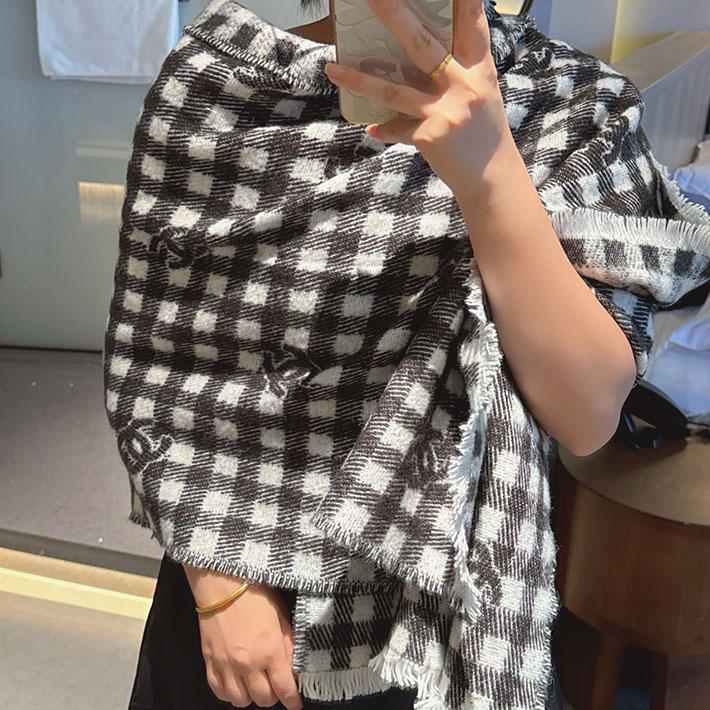 最高級シャネルスーパーコピー CHANEL マフラー レディース チェック 柄 レトロ フリンジ ネックウォーマー ショール cc25103016 レディース シャネル マフラー 公式 - 画像 (9)