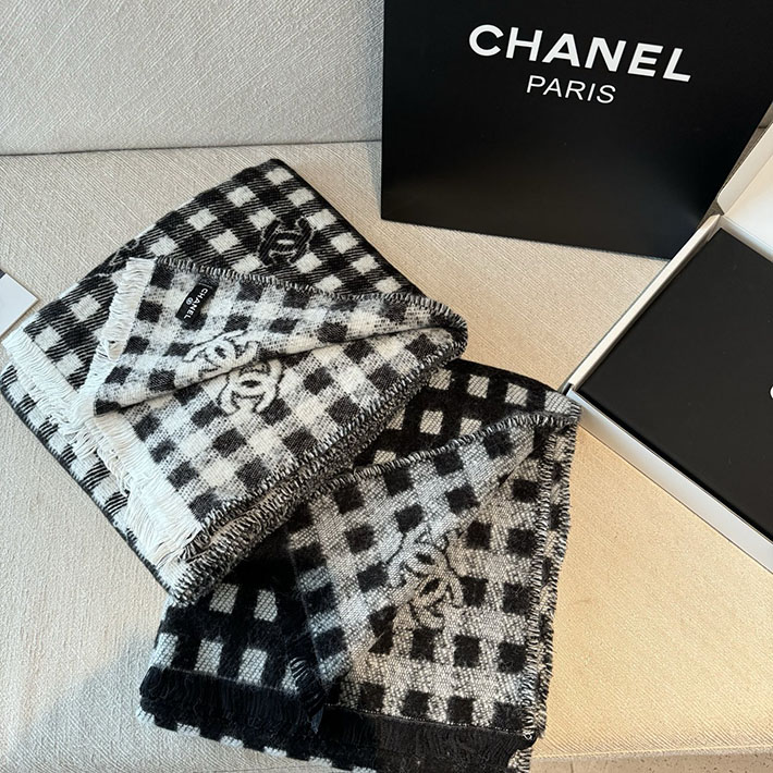 最高級シャネルスーパーコピー CHANEL マフラー レディース チェック 柄 レトロ フリンジ ネックウォーマー ショール cc25103016 レディース シャネル マフラー 公式 - 画像 (8)