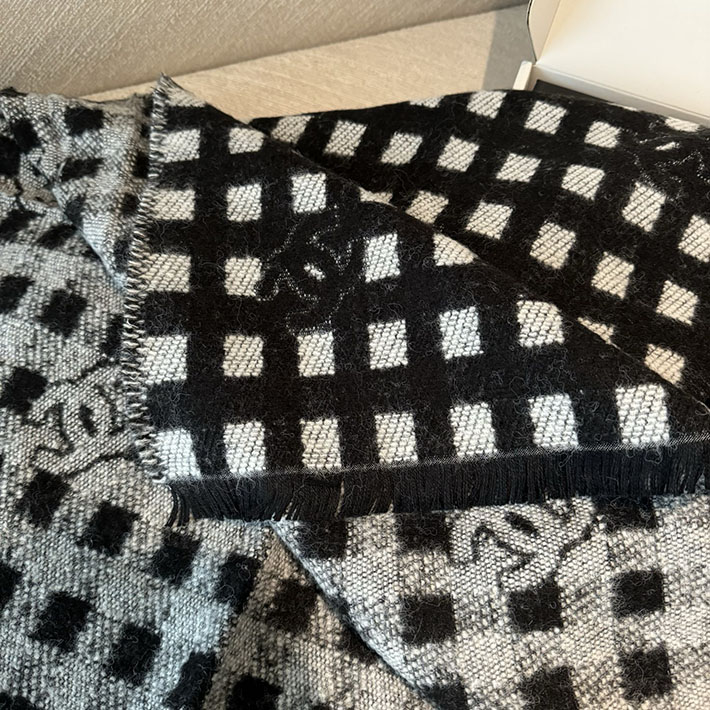 最高級シャネルスーパーコピー CHANEL マフラー レディース チェック 柄 レトロ フリンジ ネックウォーマー ショール cc25103017 CHANEL マフラー 新作 - 画像 (6)