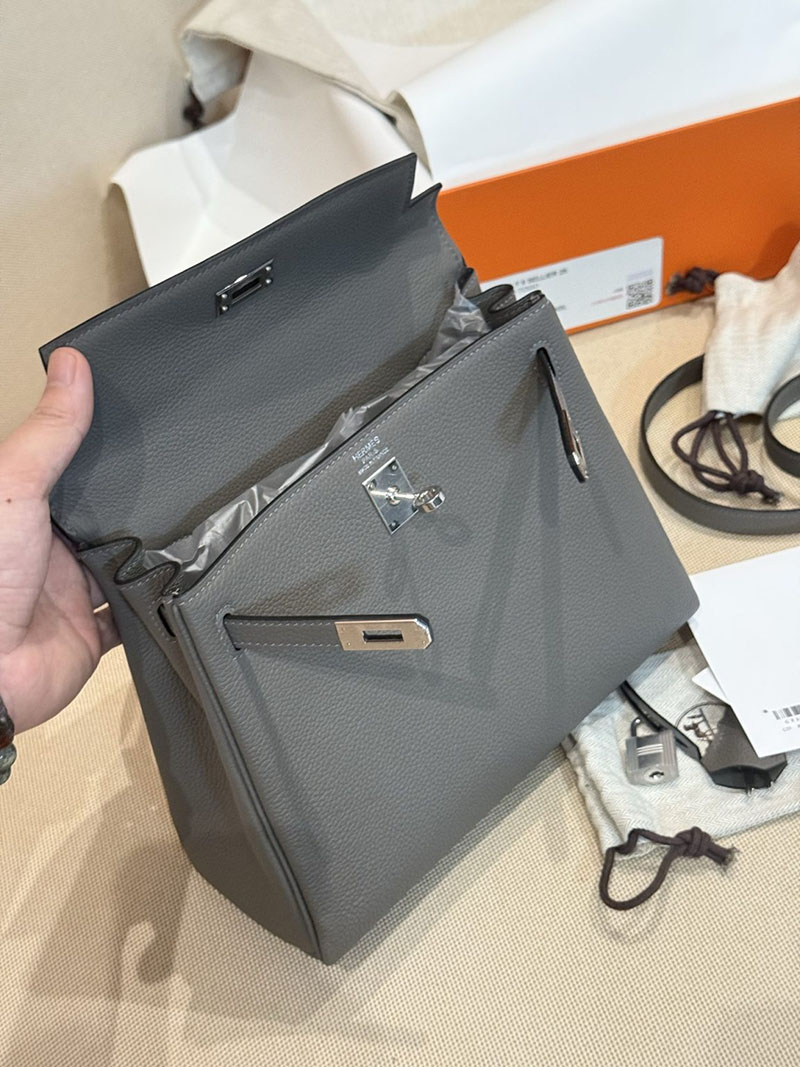 エルメスコピー HERMES ケリー25 内縫い グリメイヤー トゴ シルバー金具 2524018 ケリー25 定価 - 画像 (4)