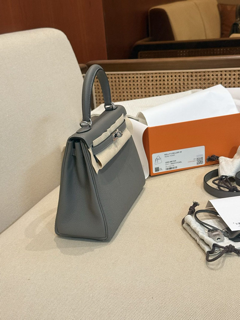 エルメスコピー HERMES ケリー25 内縫い グリメイヤー トゴ シルバー金具 2524018 ケリー25 定価 - 画像 (10)