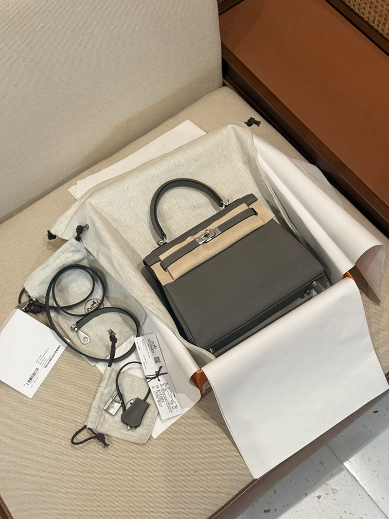 エルメスコピー HERMES ケリー25 内縫い グリメイヤー トゴ シルバー金具 2524018 ケリー25 定価 - 画像 (9)