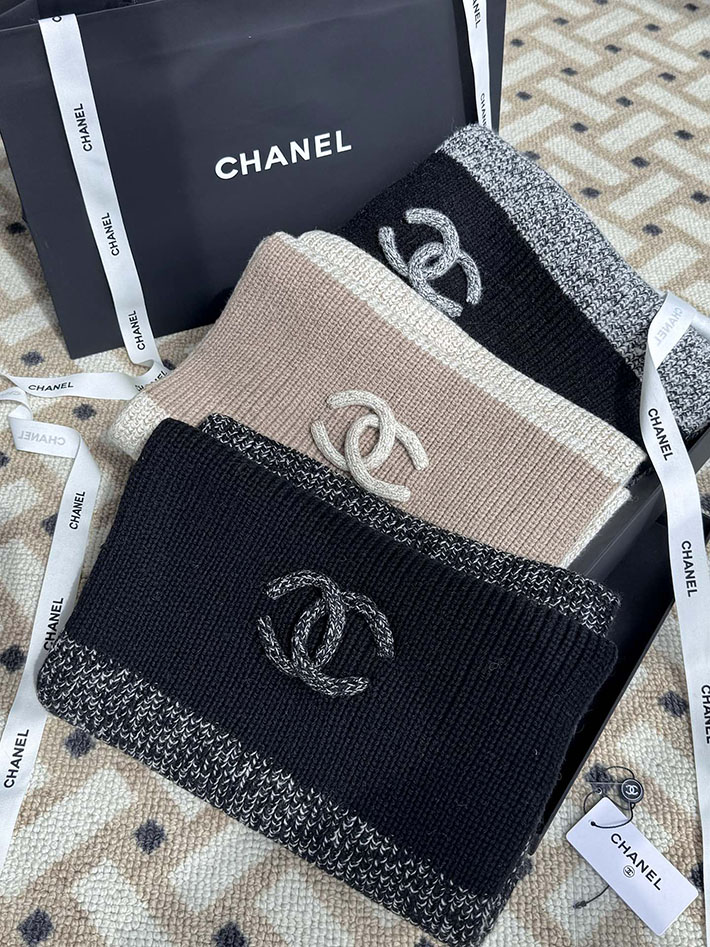 最高級シャネルスーパーコピー CHANEL ウール ニット ココマーク CCロゴ フリンジ ストール 2025新作 cc25103020 シャネル マフラー 公式 - 画像 (2)