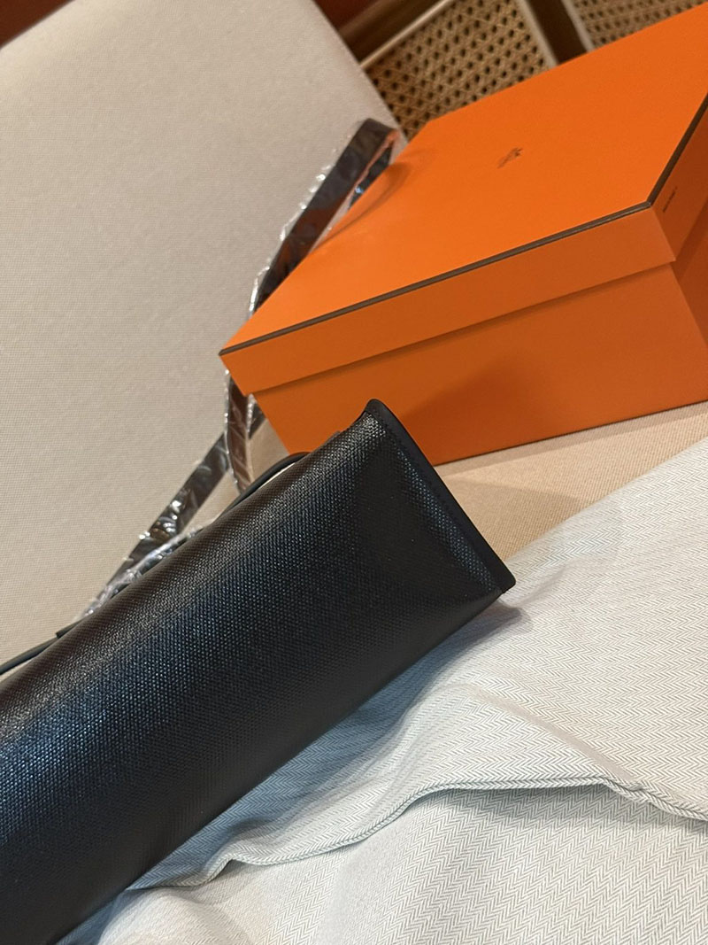 エルメスコピー HERMES エールバッグジップ 31 PM 黒 ブラック/グレー トワルアッシュ ゴールド金具 2524022 エールバッグジップ31 定価 - 画像 (5)