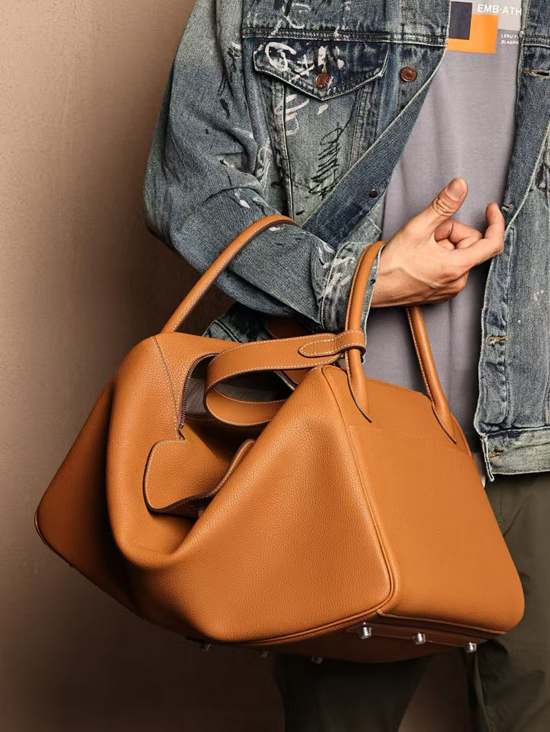エルメス リンディ メンズ HERMES リンディ45 セサミ トゴ シルバー金具 2524023 エルメス メンズ ショルダーバッグ - 画像 (7)