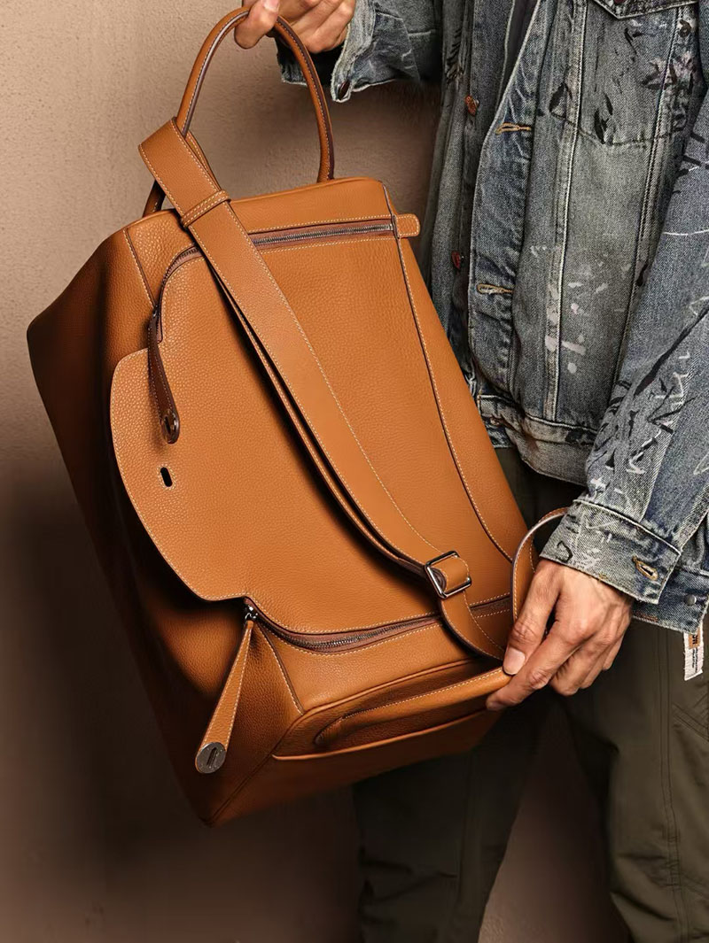 エルメス リンディ メンズ HERMES リンディ45 セサミ トゴ シルバー金具 2524023 エルメス メンズ ショルダーバッグ - 画像 (3)