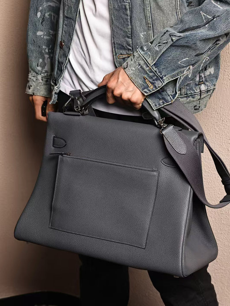 エルメス メンズバッグ 新作 HERMES マキシケリー 42cm 内縫い グリミスティ トゴ シルバー金具 2524047 - 画像 (5)