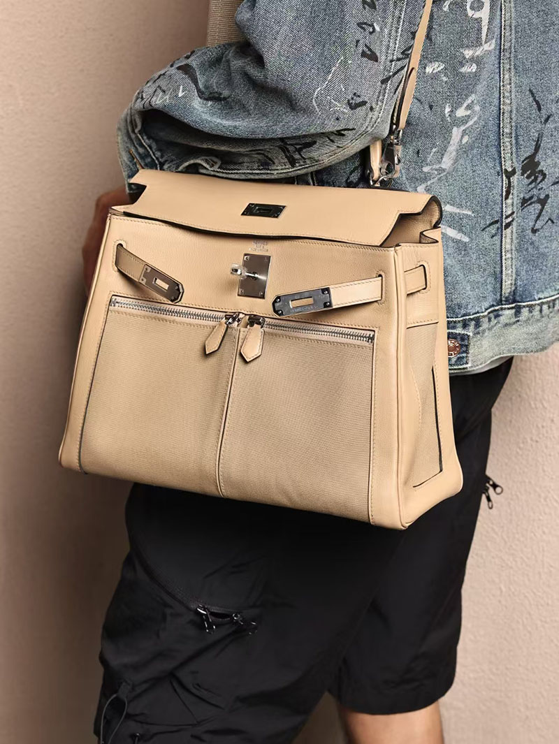 エルメスコピー HERMES ケリーラキ32/内縫 トレンチ スイフト/トワル シルバー金具 2524058 - 画像 (9)