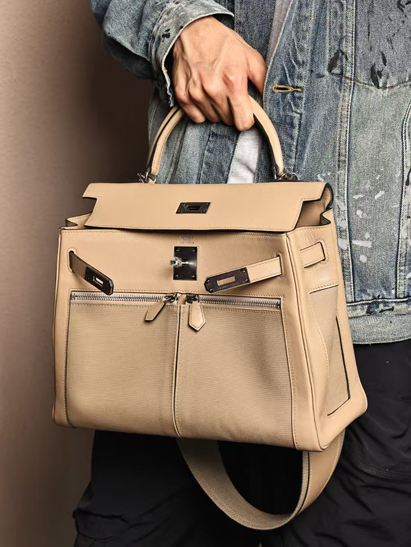 エルメスコピー HERMES ケリーラキ32/内縫 トレンチ スイフト/トワル シルバー金具 2524058 - 画像 (7)