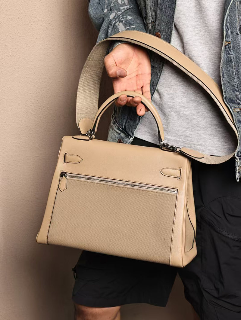 エルメスコピー HERMES ケリーラキ32/内縫 トレンチ スイフト/トワル シルバー金具 2524058 - 画像 (6)