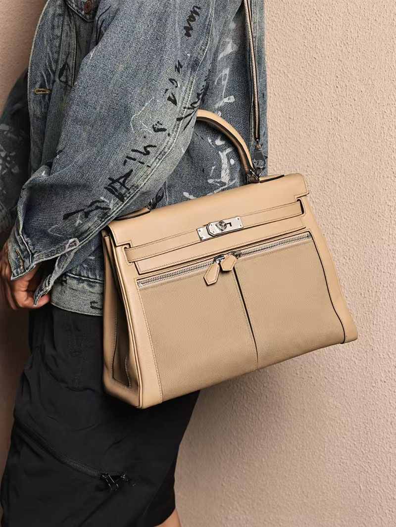 エルメスコピー HERMES ケリーラキ32/内縫 トレンチ スイフト/トワル シルバー金具 2524058 - 画像 (5)