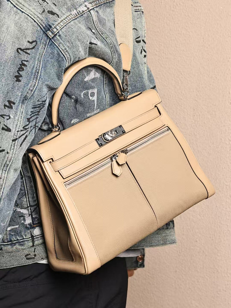 エルメスコピー HERMES ケリーラキ32/内縫 トレンチ スイフト/トワル シルバー金具 2524058 - 画像 (4)