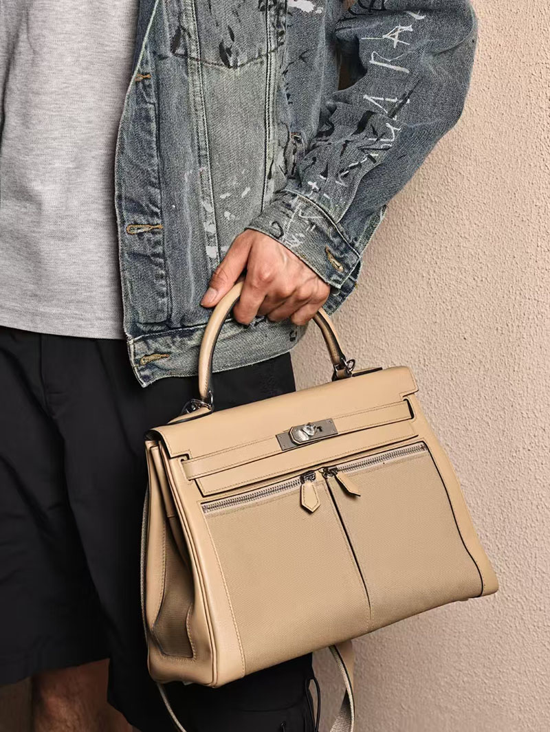 エルメスコピー HERMES ケリーラキ32/内縫 トレンチ スイフト/トワル シルバー金具 2524058 - 画像 (3)