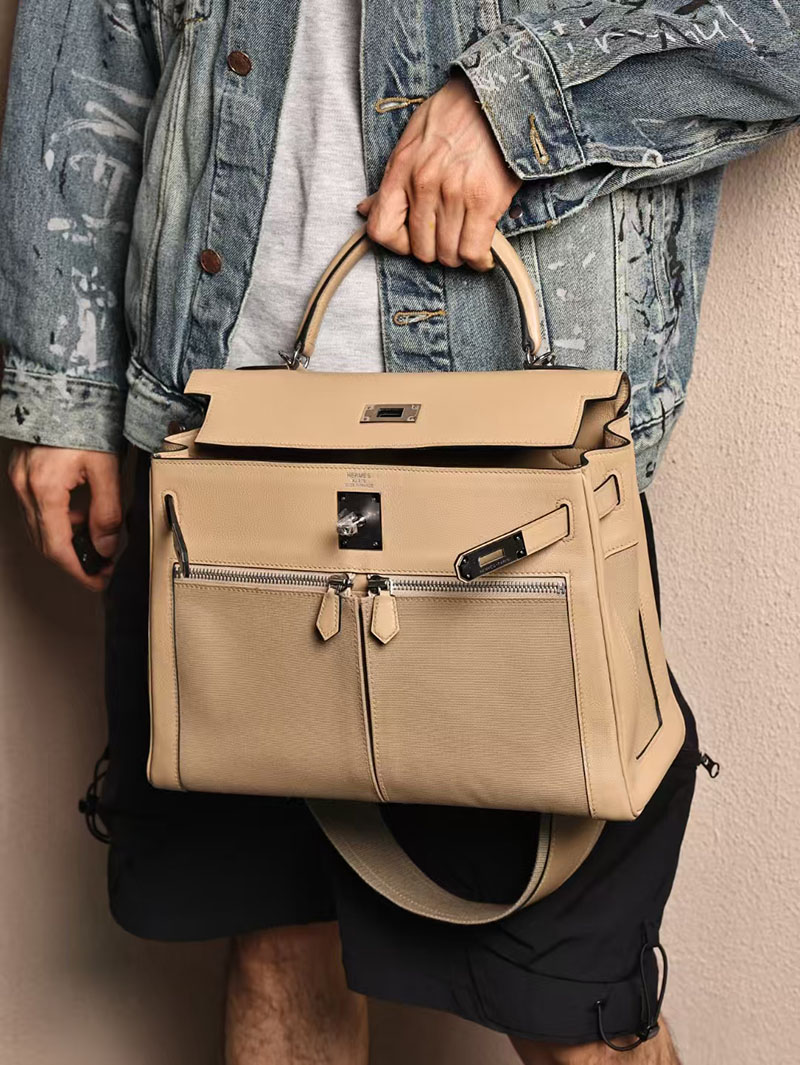 エルメスコピー HERMES ケリーラキ32/内縫 トレンチ スイフト/トワル シルバー金具 2524058 - 画像 (2)