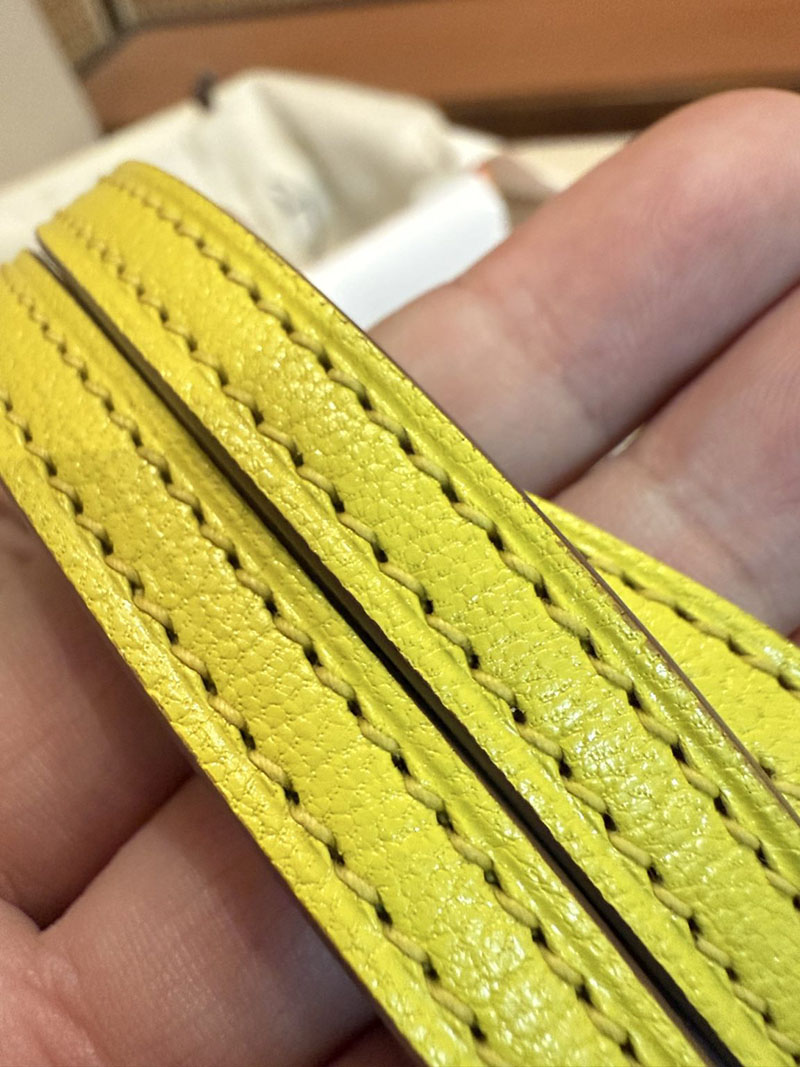 エルメスコピー ミニケリー 定価 HERMES ケリーミニ2 外縫い ライム シェブルミゾル シルバー金具 2524061 - 画像 (14)