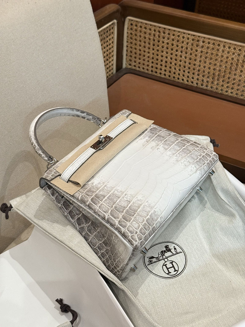 エルメスコピー HERMES ケリー25 内縫い ヒマラヤ クロコダイル ニロティカスマット ゴールド金具 2524062 - 画像 (10)