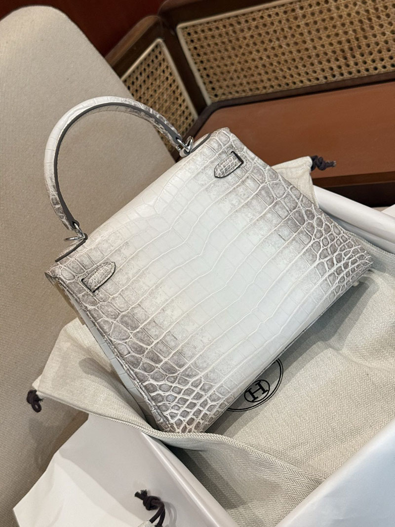 エルメスコピー HERMES ケリー25 内縫い ヒマラヤ クロコダイル ニロティカスマット ゴールド金具 2524062 - 画像 (7)