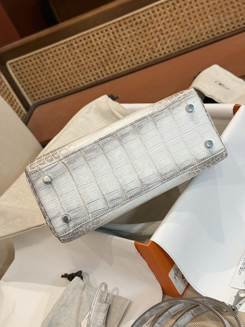 エルメスコピー HERMES ケリー25 内縫い ヒマラヤ クロコダイル ニロティカスマット ゴールド金具 2524062 - 画像 (2)