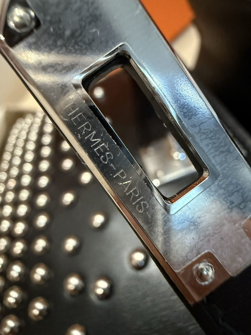エルメスコピー ミニケリー 定価 HERMES ケリーミニ2 ミニドゥ 外縫い ブラック ボックスカーフ シルバー金具 2524079 - 画像 (6)