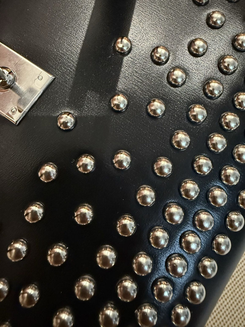 エルメスコピー ミニケリー 定価 HERMES ケリーミニ2 ミニドゥ 外縫い ブラック ボックスカーフ シルバー金具 2524079 - 画像 (2)